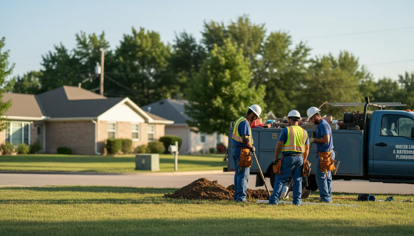 Residential water line and bathroom plumbing service in Warsaw, IN